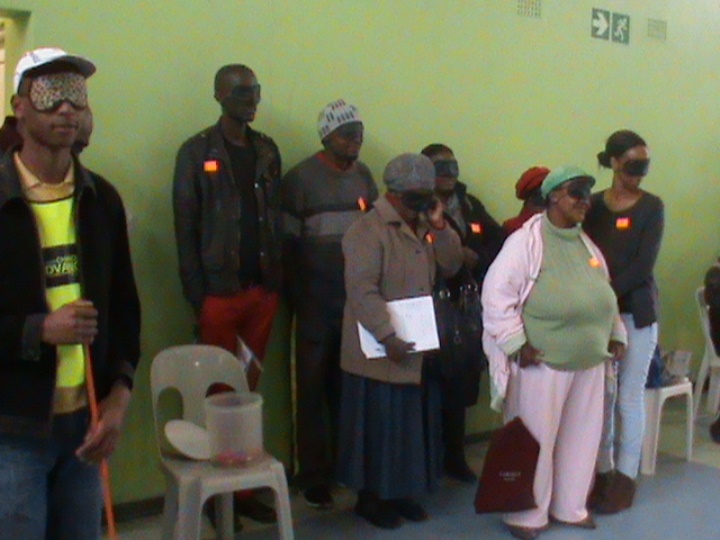 Participants participating in an activity in the Disability Sensitization workshop